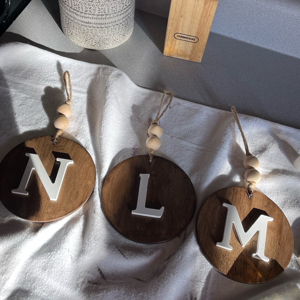 Customized Stocking Initial Tags - Picture 3 of 3